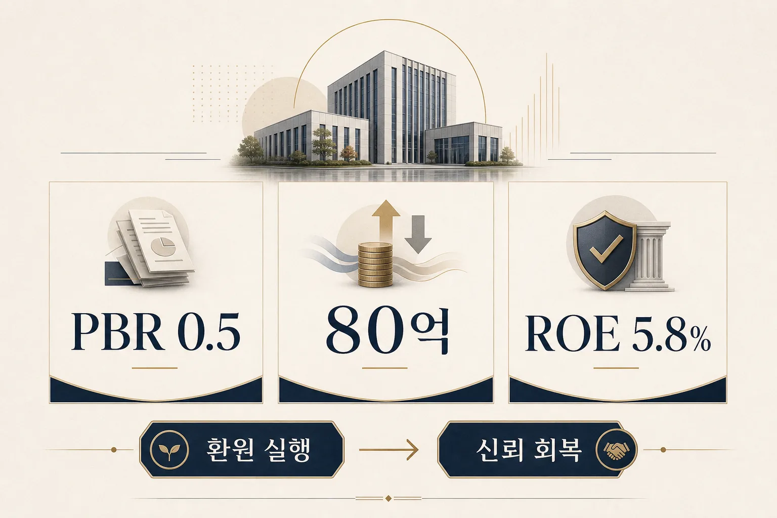 PBR 0.5, 80억 주주환원, ROE 5.8%를 함께 보는 저PBR 투자 판단 이미지